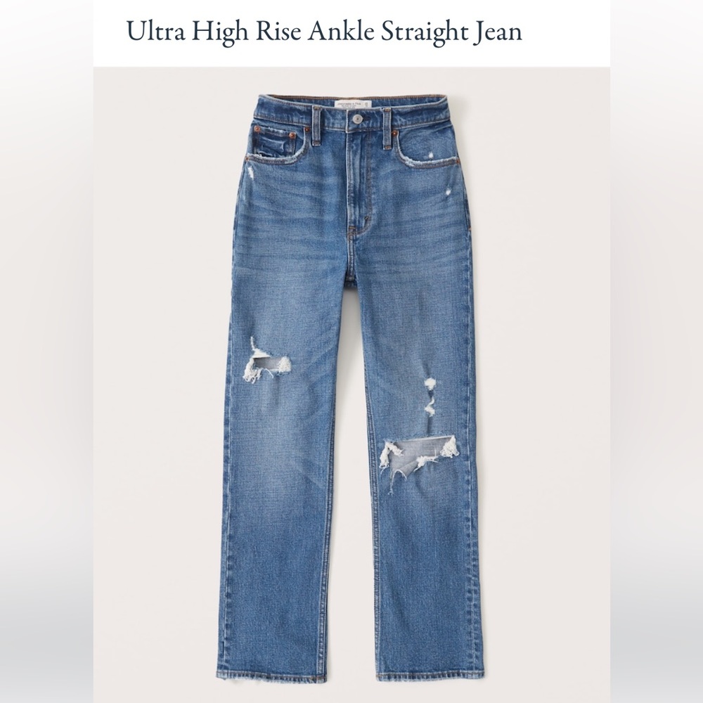 Abercrombie ultra high rise ankle straight jeans! 26L